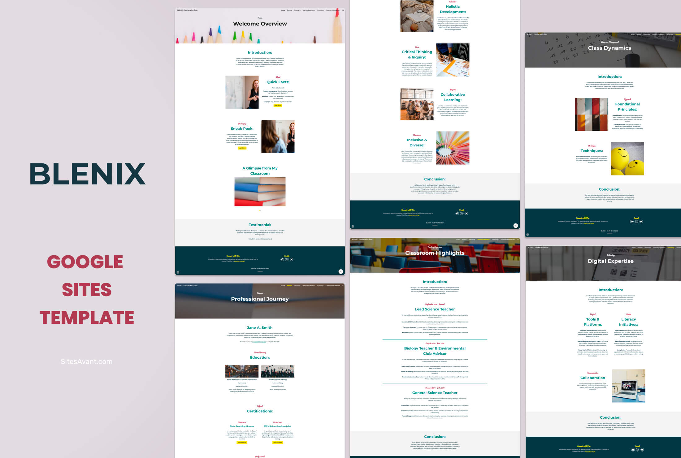 BLENIX Google Sites Template