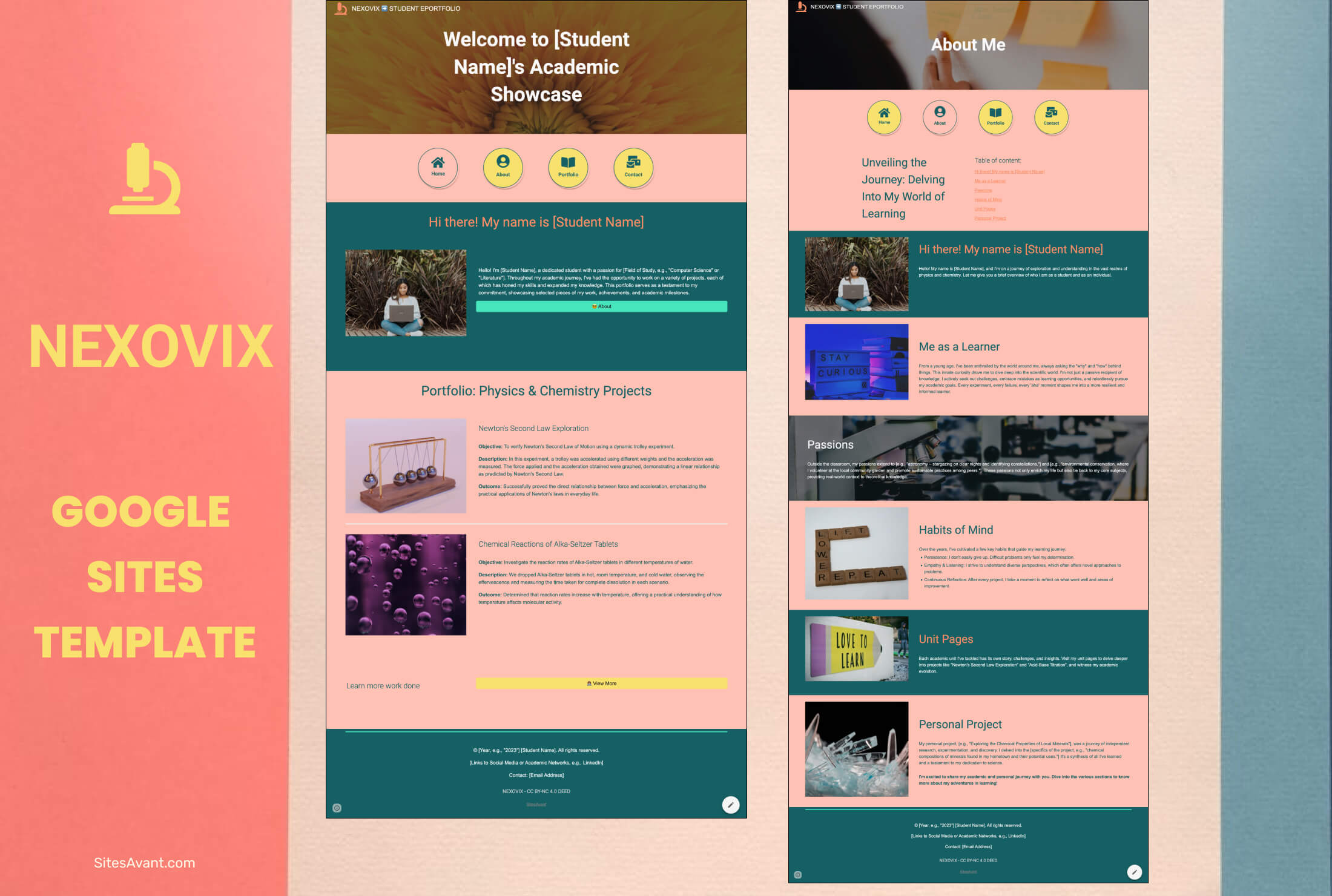 NEXOVIX Google Sites Template