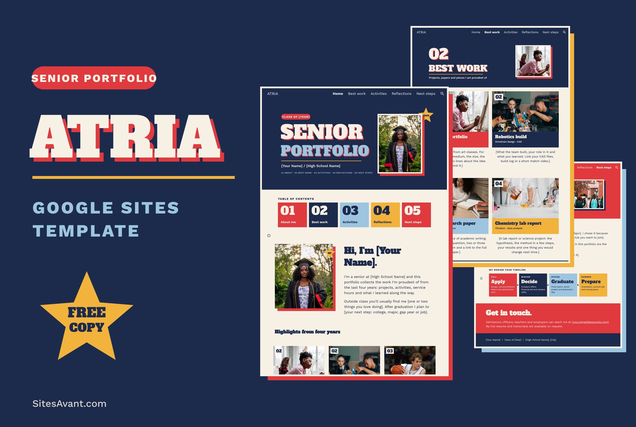 ATRIA Google Sites Vorlage für das Abschlussportfolio